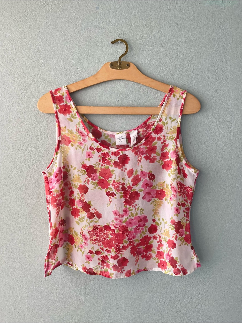 🌱5/$25🌱 Emma James | Petite Vintage 90s Y2K Sheer Floral Tank Top